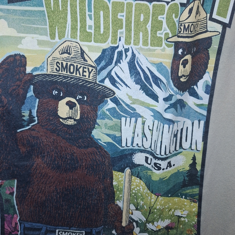 Smokey Bear Graphic Tee - Cream